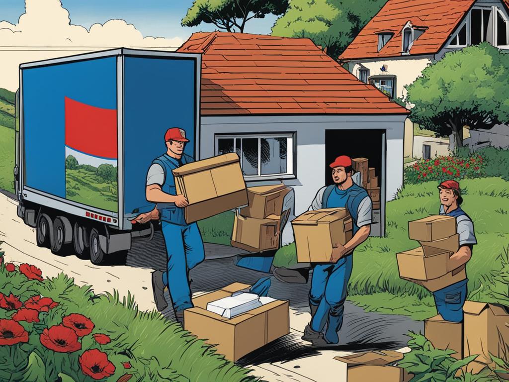 Experienced movers performing Germany to France relocation